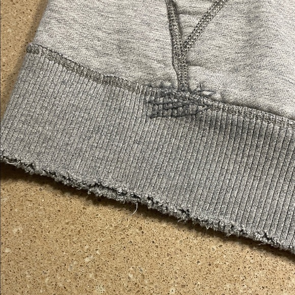 Abercrombie & Fitch Distressed Heather Gray Men's Pullover Sweater - Picture 5 of 11